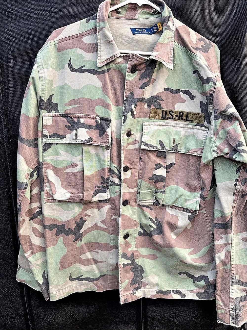 Polo Ralph Lauren Military Army Camo Officer Soldier Camp Overshirt Shirt Jacket